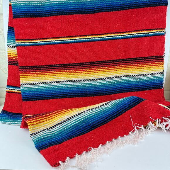 Elpaso Saddle Blanket Co Woven Mexican Falsa Southwestern Throw - Picture 1 of 5